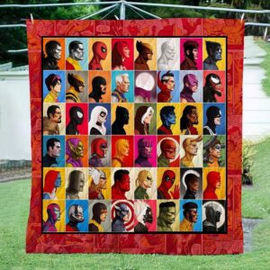 Superhero Family 3D Quilt  Quilt